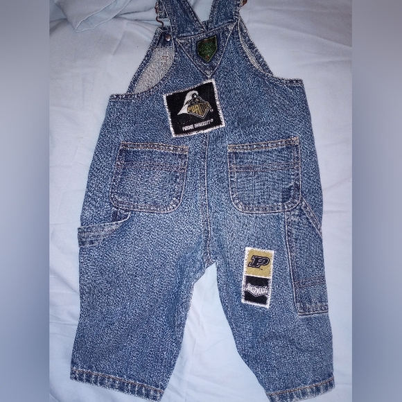 Purdue embellished 6-12 months overalls - Picture 2 of 4